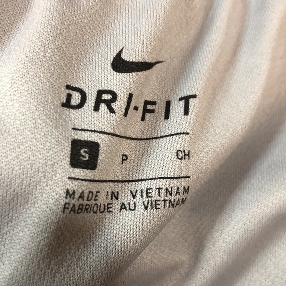 Nike dri fit small athletic shorts gray with pink stripes, built in panty - Picture 2 of 8